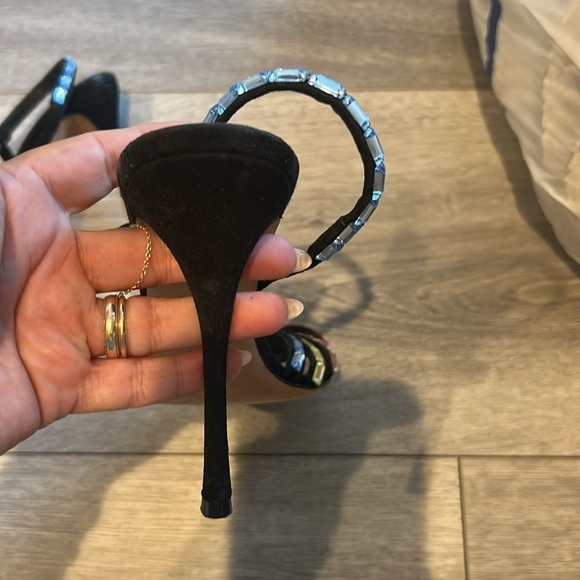 Sergio Rossi Black Heels with Multicolor Straps 38 - Picture 3 of 8